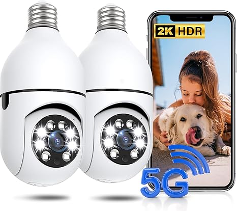 Light Bulb Security Camera 2 Packs