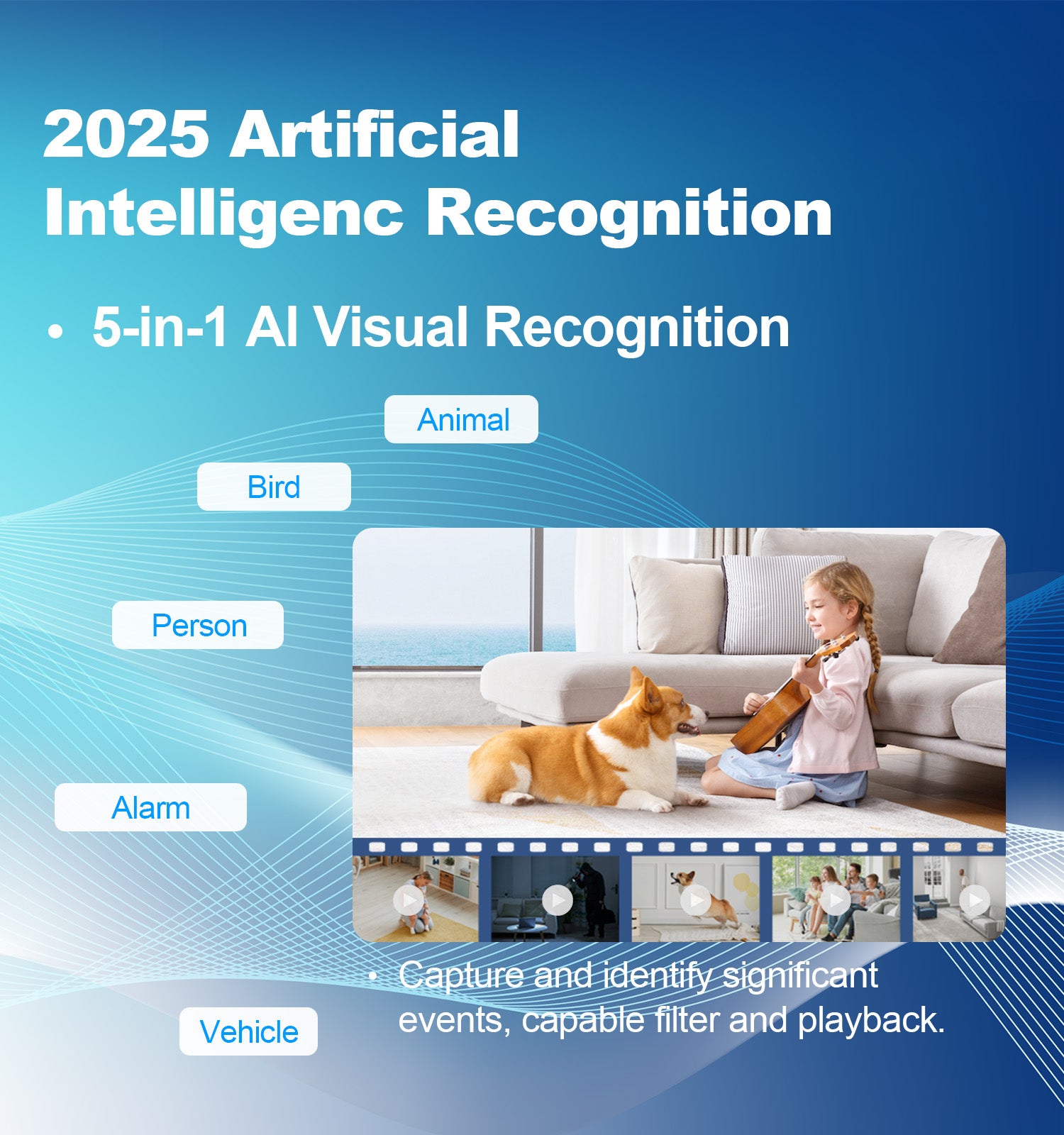 Indoor Security Camera 2 Packs, 2K 5G WiFi Baby/Pet/Dog/Nanny Cameras for Home Security, 360 PTZ Security Cameras with US Servers Phone App, 911 One-Tap Call,AI Smart Detection